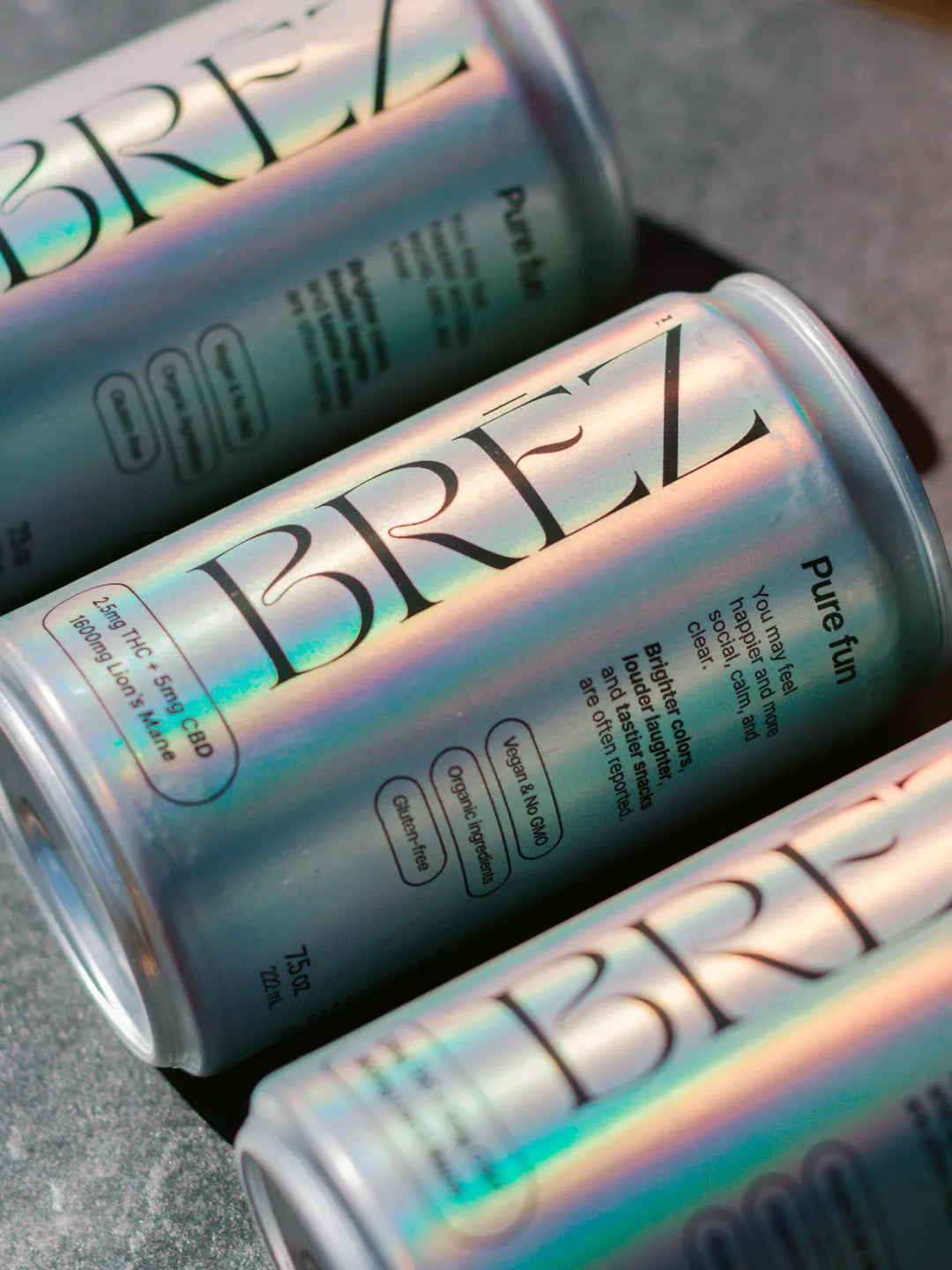 BRĒZ | 2.5mg Cannabis and Mushrooms Social Tonic | 4-Pack