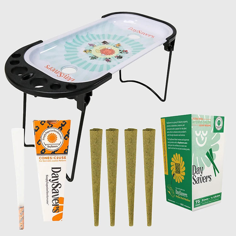 DaySavers Fast Fill Rolling Tray & Pre-Roll Cones Mega Bundle Creator