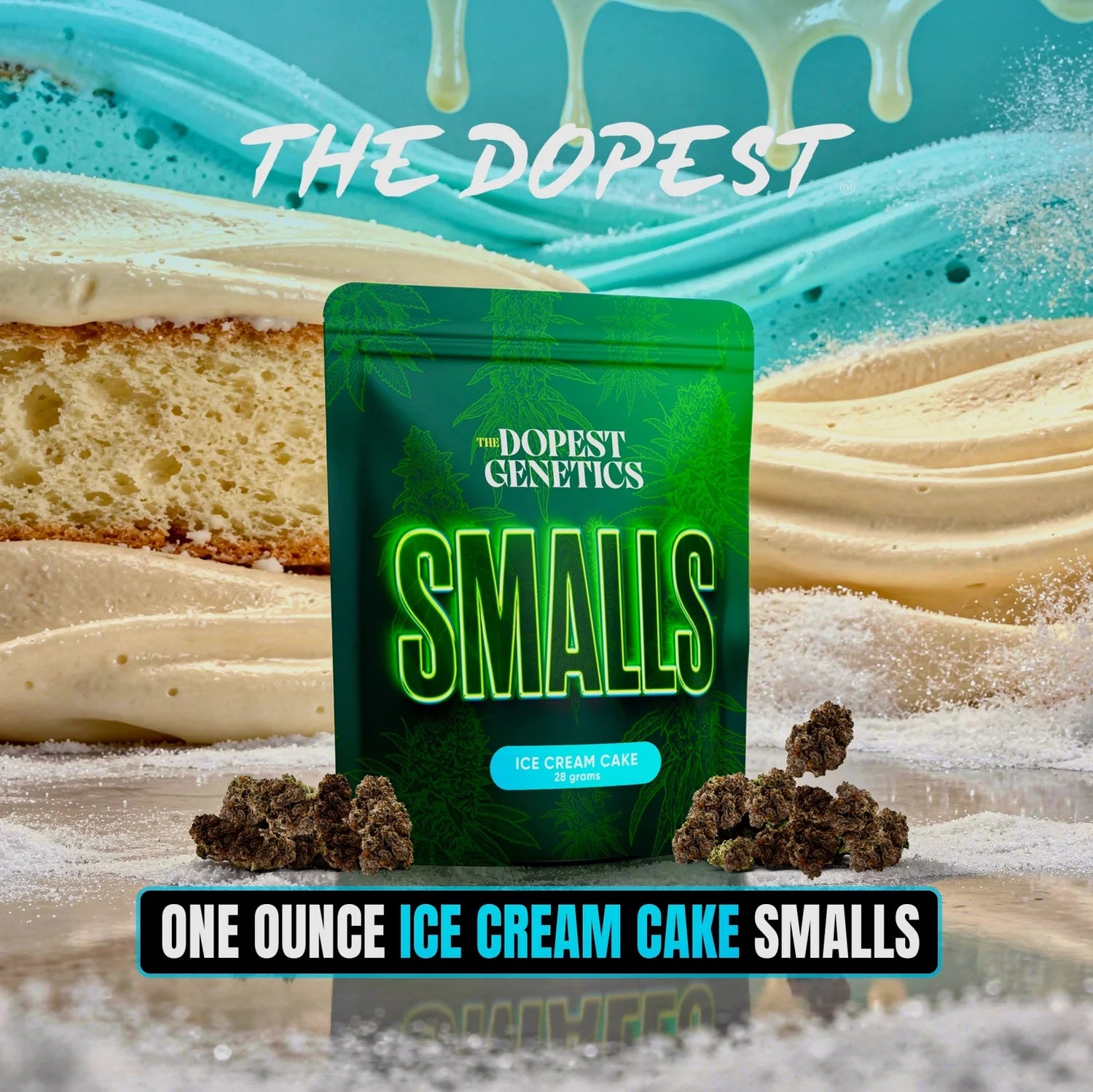 The Dopest Shop Smalls: ICE CREAM CAKE Indica flower 28 grams