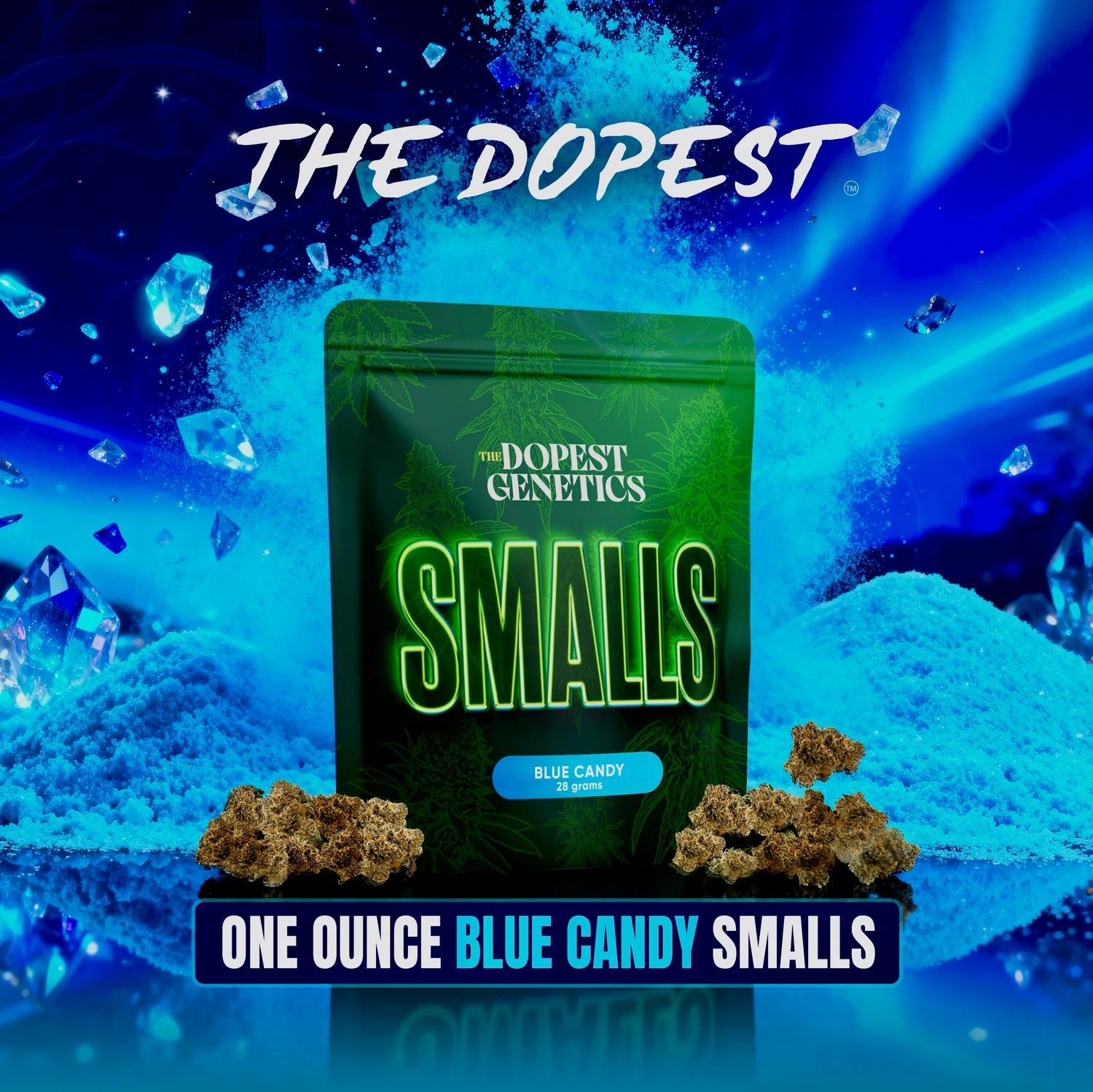 The Dopest Shop Smalls: BLUE CANDY Indica flower 28 grams