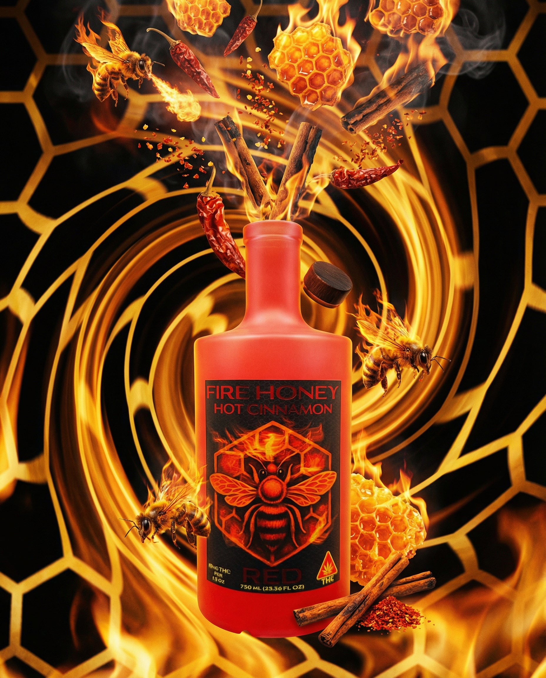 FIRE HONEY RED 750ml - Case (6 Bottles)