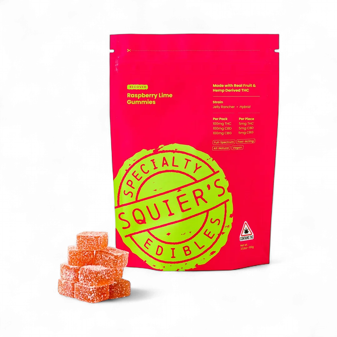 Squier's Raspberry Lime Gummies - Recover - 5mg 20pk