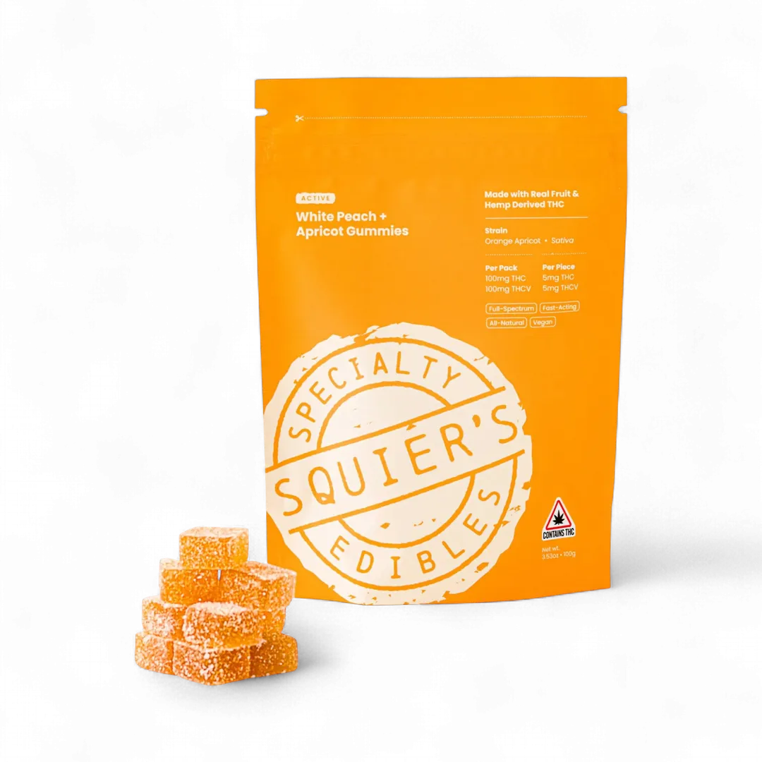 Squier's White Peach & Apricot Gummies - Active - 5mg 20pk