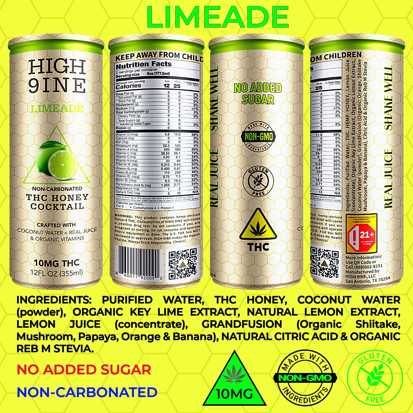 HIGH 9INE - Limeade 10mg (click to learn more)