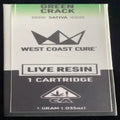 West Coast Cure Live Resin Cartridge 1g